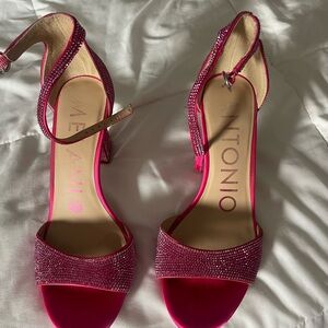 ANTONIO MELANI Fuchsia Embellished Heels